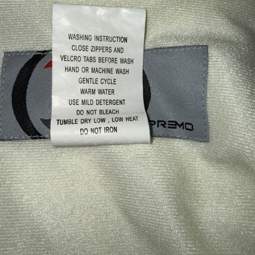 Premo FT-4 Mens XL Hooded Windbreaker Jacket Cream Water Resistant Full Zip - Picture 5 of 8
